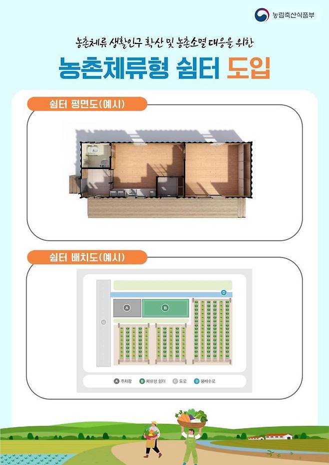 농촌체류형쉼터 예시. /사진제공=양평군