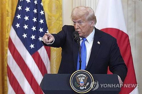 트럼프 대통령 [AP=연합뉴스 자료사진. 재판매 및 DB 금지]