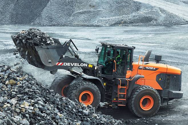 HD현대인프라코어 대형 휠로더 DL420A-7M. / HD현대인프라코어 제공