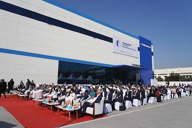 지난 9일 인도 구루그람(Grugram)에서 에스디바이오센서 인도 신공장 준공식이 열렸다./에스디바이오센서