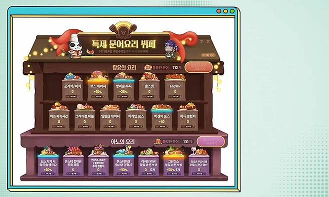 ▲ 보약 시스템도 존재. 이번 보약과 1주일 겹치는 기간도 발생