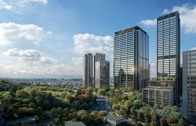 서울역 밀레니엄 힐튼호텔 용지 개발 사업 조감도. 현대건설