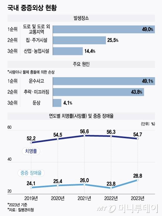국내 중증외상 현황/그래픽=윤선정