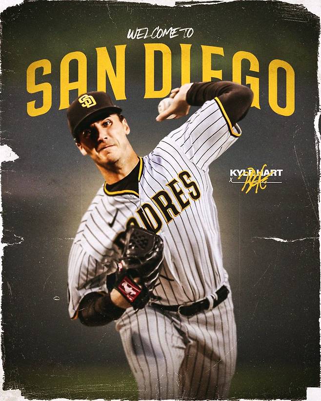 ▲ 샌디에이고 파드리스는 14일 카일 하트 영입을 발표했다. 하트는 샌디에이고와 2026년 구단 옵션이 있는 1+1년 계약을 맺었다. 보장액은 2025년 연봉 100만 달러와 2년차 옵션 무산시 바이아웃 50만 달러, 총 150만 달러다.