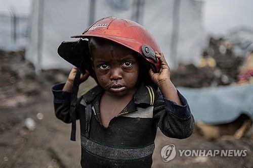 내전 격화하는 민주콩고 동부의 피란민 어린이 [AP 연합뉴스 자료사진. 재판매 및 DB 금지]