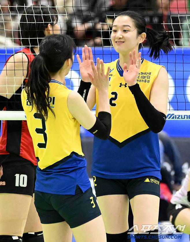 김다인의 토스가 만족스러웠던 이다현