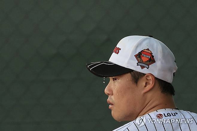 스프링캠프서 구슬땀 흘리는 김대현 신현우 기자 nowwego@yna.co.kr