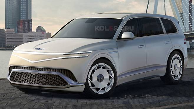 제네시스 'GV90' 예상도 (출처 : Kolesa.ru)