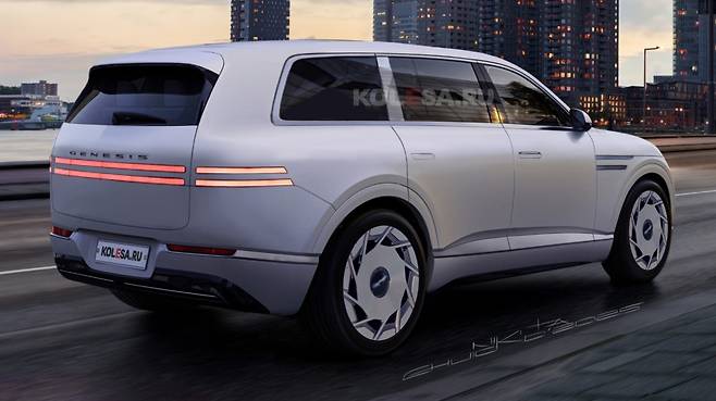 제네시스 'GV90' 예상도 (출처 : Kolesa.ru)