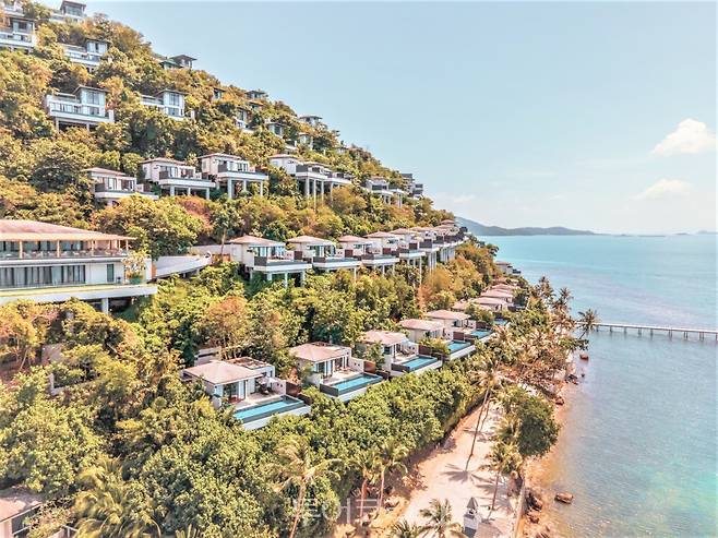 코사무이 콘래드풀빌라 전경/사진-코코사무이