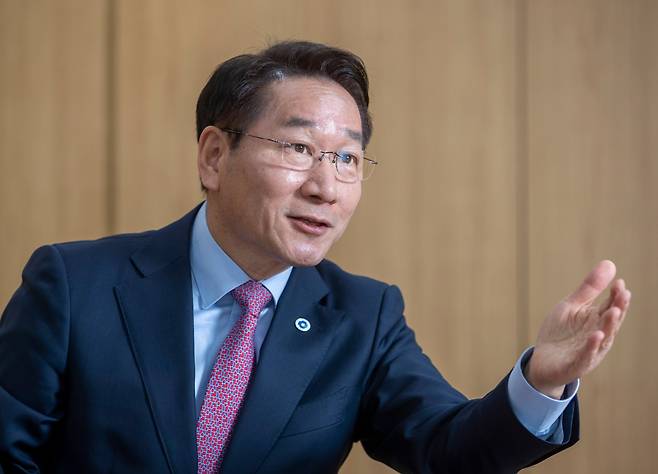 2025년 2월 11일 인천광역시청. 유정복 인청광역시장이 본지와 인터뷰를 갖고 있다. /김지호 기자