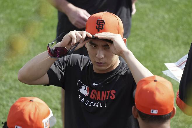 ▲ 미국 애리조나주 스코츠데일에서 샌프란시스코 자이언츠 스프링캠프가 진행 중이다. 이정후의 모습. ⓒ연합뉴스/AP