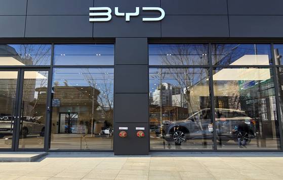 지난달 24일 서울 양천구 소재 비야디(BYD) 목동 전시장 전경. 오삼권 기자