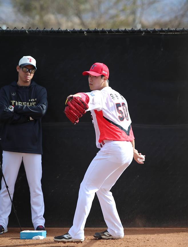 ▲ 스프링캠프 유승철 불펜 피칭 [KIA 타이거즈]