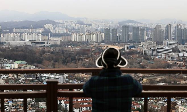 지난 1월 서울 남산에서 바라본 서울 시내 모습. /사진=뉴스1