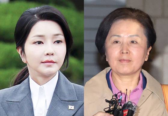김건희 여사와 김영선 전 의원. 중앙포토
