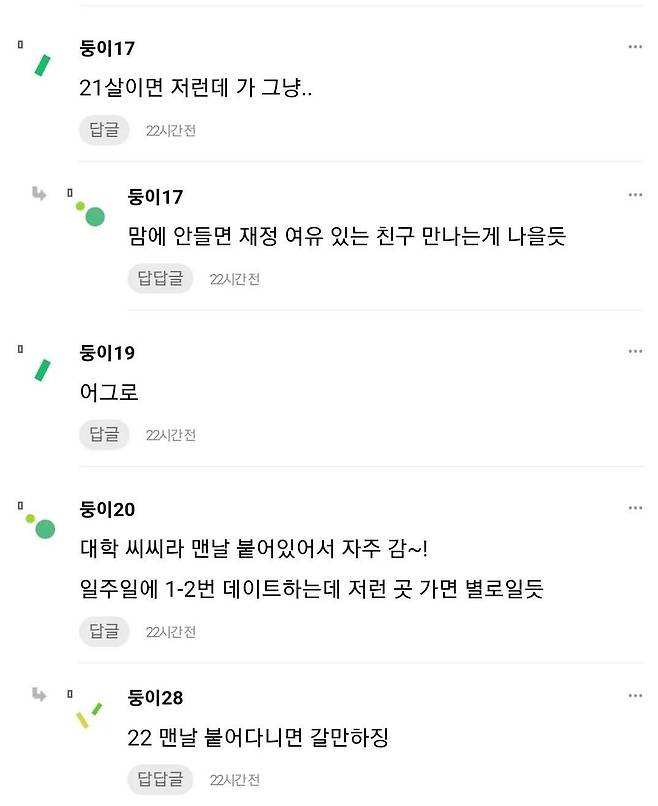 데이트할 때 맥도날드, 김밥천국 이런데 가?