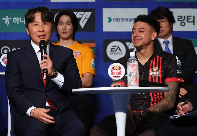 FC서울 김기동 감독과 제시 린가드. 연합뉴스