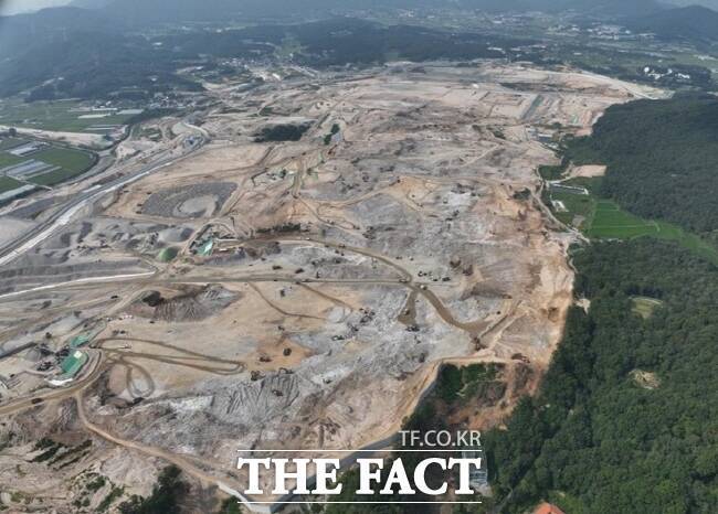 용인반도체클러스터 부지조성 공사 전경./용인시