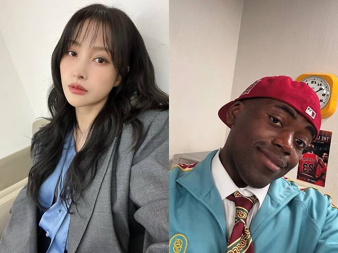 카라 멤버 규리와 조나단. 인스타그램 캡처.