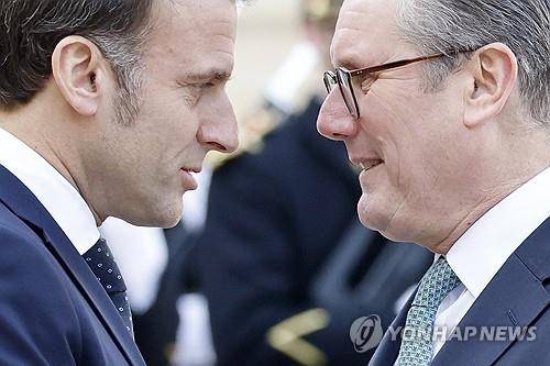 유럽 핵보유국인 프랑스와 영국 정상 [AFP 연합뉴스 자료사진. 재판매 및 DB 금지]