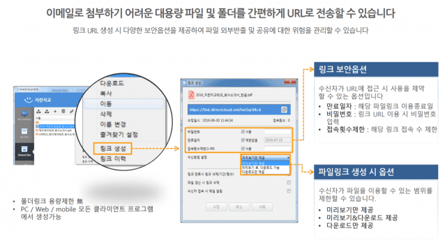 다이렉트 클라우드 게스트 초대 화면