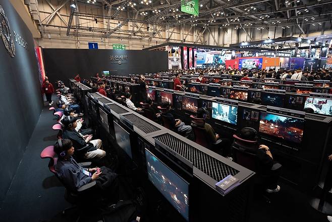 펄어비스의 지스타 2024 붉은사막 부스 전경./펄어비스 제공