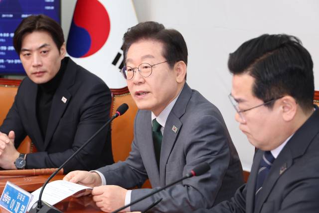 ▲더불어민주당 이재명 대표가 24일 서울 여의도 국회에서 열린 최고위원회의에서 발언하고 있다. ⓒ연합뉴스