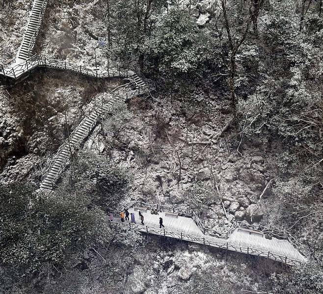 중국 안휘성 천당채.