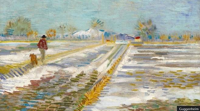 미국 트럼프 대통령이 구겐하임 미술관에 대여를 요청했던 반 고흐의 작품인 Landscape With Snow [사진=구겐하임]
