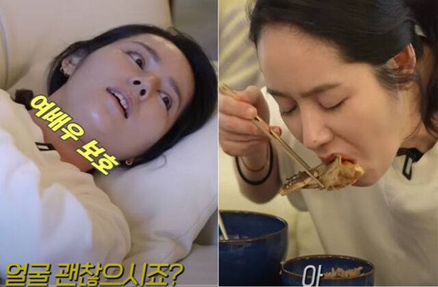 유튜브 채널에서 털털한 매력을 뽐낸 한가인. / 유튜브 '자유부인 한가인' 캡처