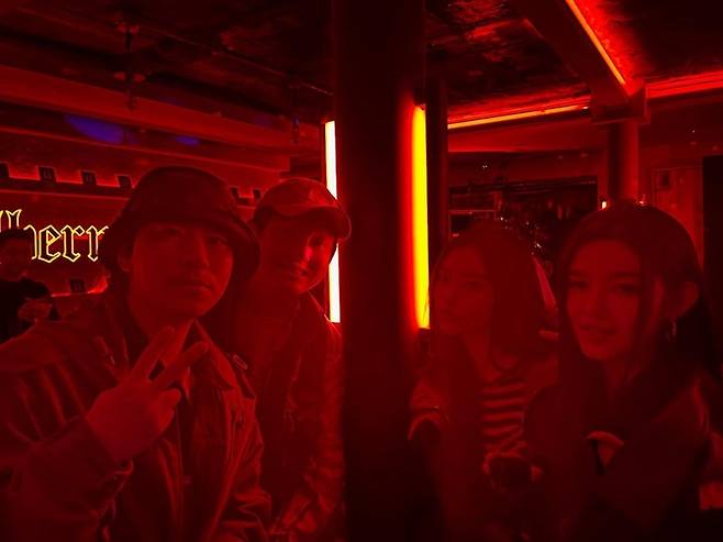 이시언, 기안84, 강해린, 다니엘(왼쪽부터). 이시언 SNS 캡처