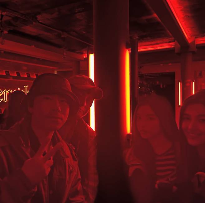 ▲ 이시언, 기안84, 해린, 다니엘(왼쪽부터). 출처| 이시언 SNS