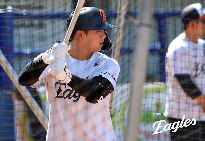 ▲ 타격은 물론 적극적인 주루 플레이까지 선보이며 벤치에 강한 인상을 남긴 이원석 ⓒ한화이글스