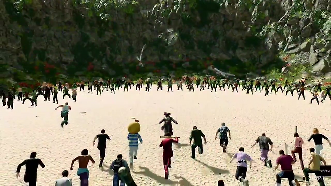 '용과 같이8 외전' 총력전 진입 장면.