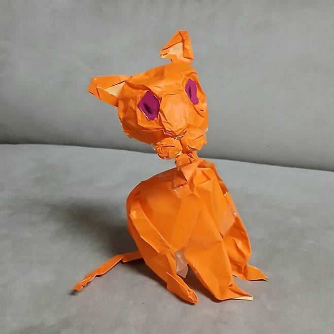 만들기)k-롱노즈/ 코가 긴 고양이, 색종이로 만들기 ^^