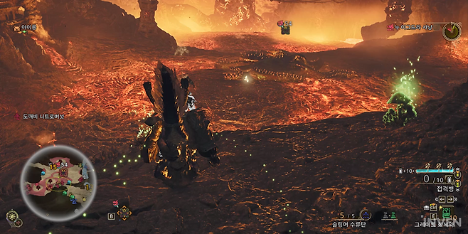 ▲ 15번 지역은 일부 바닥이 용암으로 구성되어 있다