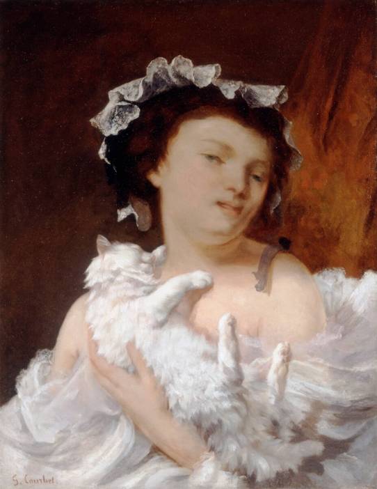 고양이와 여인(1864). 지금 서울 여의도 더현대서울에서 열리고 있는 인상주의 전시에 나와 있는 쿠르베의 그림이다. 쿠르베답지 않게 여인의 얼굴을 그린 솜씨가 매우 거칠어서, 그림을 그리다 만 것 같은 느낌을 준다. 이는 '일부러 못 그린 것'이라는 게 미술사학자들의 설명이다. 사실적인 고양이 표현에서 보다시피, 쿠르베의 그림 솜씨는 탁월했다. 하지만 그는 당시 살롱에서 강조하던 '완벽한 아름다움'에 도전하기 위해 이 작품을 그렸다. 의도대로 비평가들은 "추악한 미완성 그림"이라며 혹평했다. 하지만 현대 미술사학자들은 이 그림을 감정이나 생각에 맞춰 대상을 왜곡해 그리는 20세기 표현주의 현대미술의 선구자적인 작품으로 평가한다. /우스터미술관