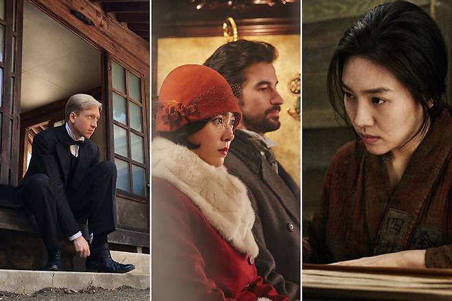 From left: Jason Nelson as Joseph Stenson in the series "Mr. Sunshine," Han Ji-min as Yeon Gye-soon and Foster Burden as Ludvik in “The Age of Shadows" and Choi Hee-seo as Kaneko Fumiko in "Anarchist from Colony" (Nelson's Instagram, Warner Bros. Korea, Plus M Entertainment)