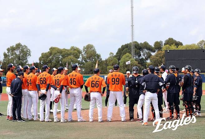 ▲ 한화는 이날 경기에서 김범수 김서현이 부진했고, 득점권 상황에서 득점력 향상이라는 과제를 다시 확인했다 ⓒ한화이글스