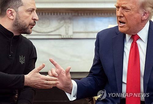 설전벌이는 트럼프와 젤렌스키 [워싱턴 로이터=연합뉴스. 재판매 및 DB 금지]