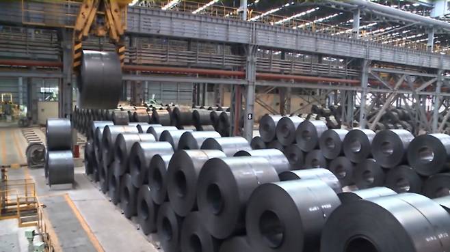 열연강판. 연합뉴스TV&nbsp;