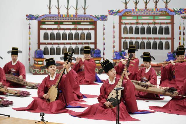 국립국악원 단원들이 '행악과 보허자' 공연을 시연하고 있다. 국립국악원 제공국립국악원 단원들이 '행악과 보허자' 공연을 시연하고 있다. 국립국악원 제공