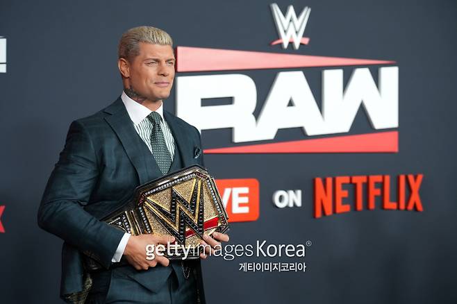 WWE 통합 챔피언 코디 로즈. 게티이미지
