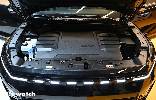 5일 경기도 평택시 KGM 본사에서 픽업 '무쏘 EV' 신차발표회가 열리고 있다./사진=이명근 기자 qwe123@