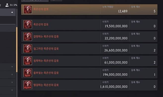 ▲ 동일 장비로 내구도 복구를 막아놨다