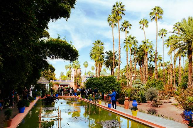 마라케시 대표 명소 중 하나, 마조렐 정원(Jardin Majorelle)
