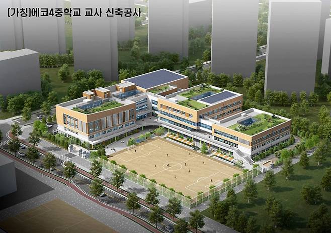 에코델타시티 중학교 조감도 [부산시교육청 제공]