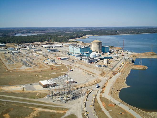 2017년 이후 건설이 중단된 미 사우스캐롤리아나의 신규 원전 건설 현장.