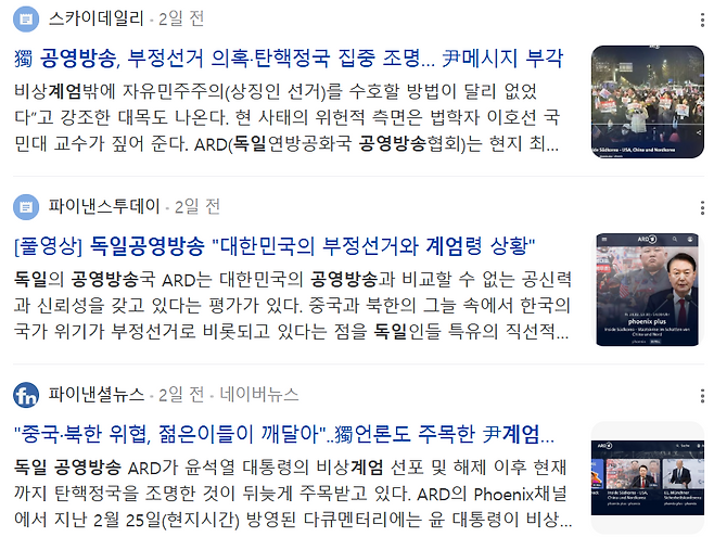 해당 다큐를 주요하게 다룬 언론 보도들.